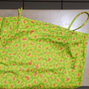 Leopard Print Neon Slip Dress